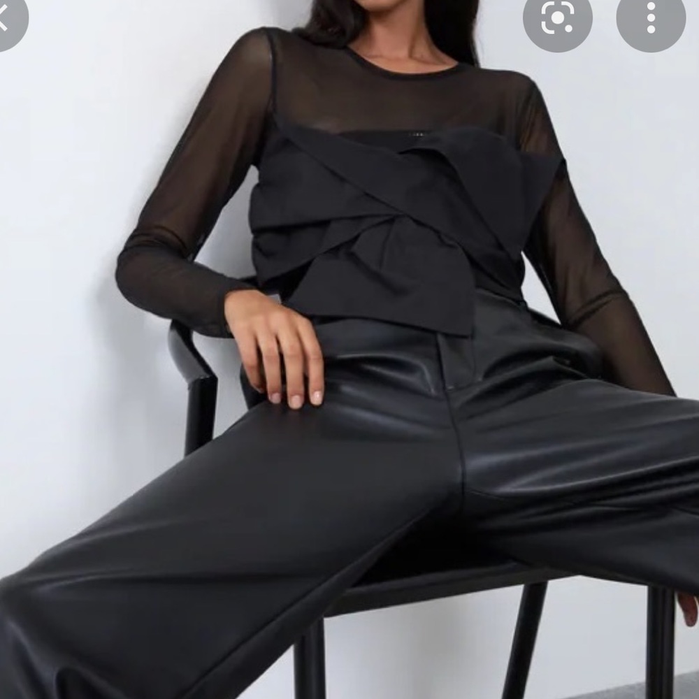 Zara Mesh bow style top